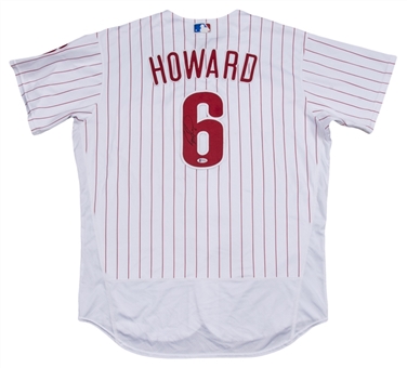 2016 Ryan Howard Game Used & Signed Philadelphia Phillies Home Jersey (Howard LOA & Beckett)